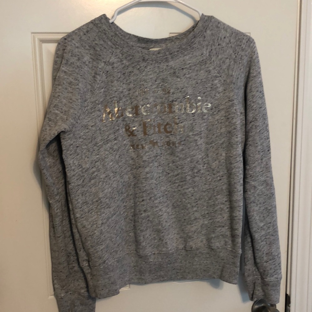 Abercrombie grey metallic sweater